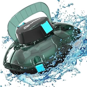 WINNY POOL CLEANER Aspirador De Pó Robótico Sem Fio Para Piscinas - Sucção Potente E Design Transparente Para Limpeza Sem Esforço De Piscinas Acima Do Solo De Até 645 Pés Quadrados