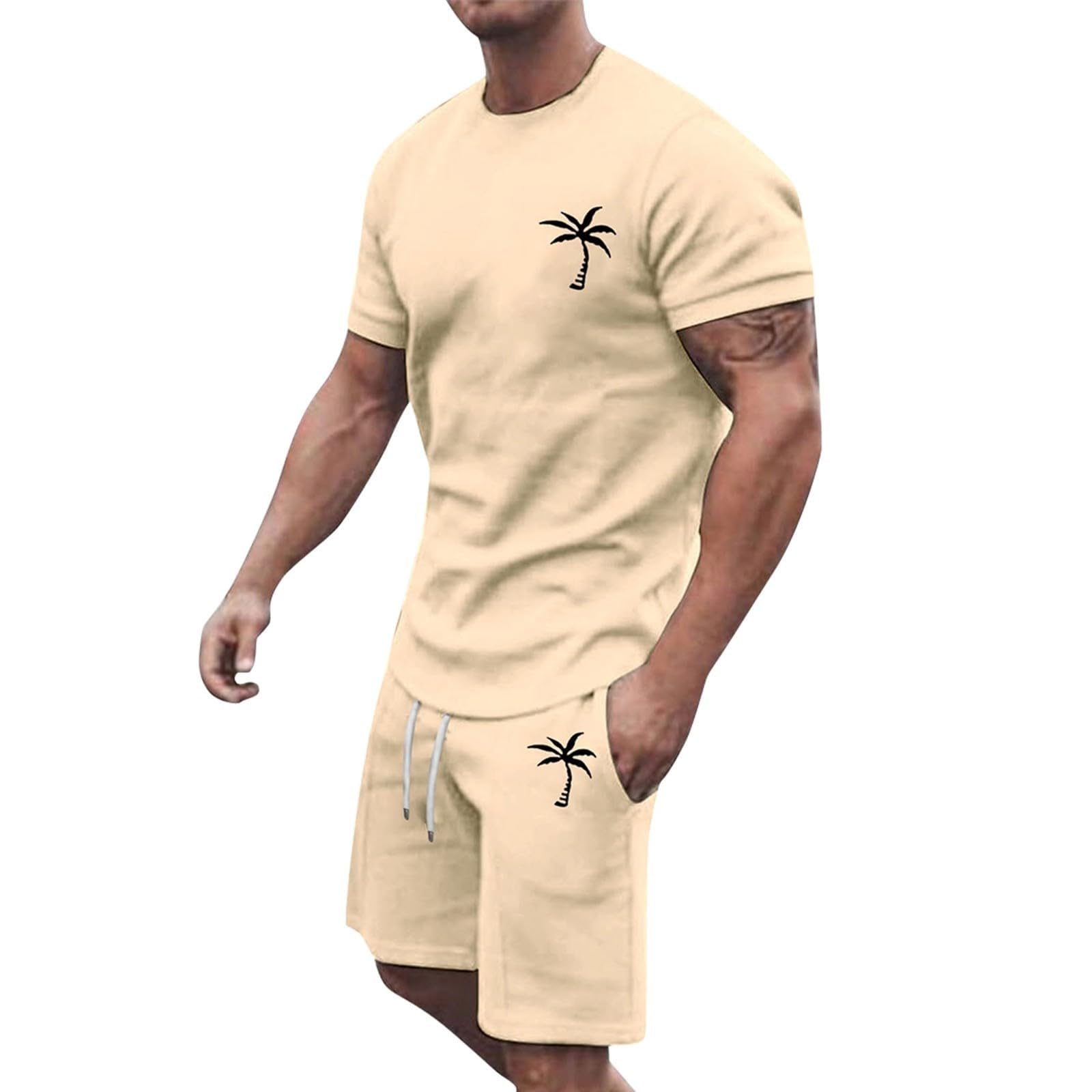 T-shirt et short d'été élégants pour homme - Léger et respirant - Meilleures ventes pour l'été