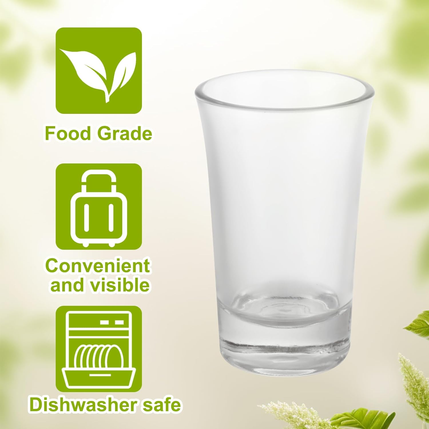 48PCS 1.6 Ounce Shot Glasses Bulk, Shot Glass Set with Heavy Base, Clear Round Tequila Shot Glasses for Vodka, Whiskey, Espresso, Liquor - Image 3