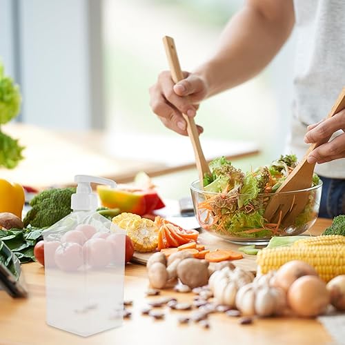 Miniatura 8 de Cabilock Juego de 3 botellas transparentes para apretar, botellas de almacenamiento de jarabe de condimentos de jugo de 37 onzas, dispensadores