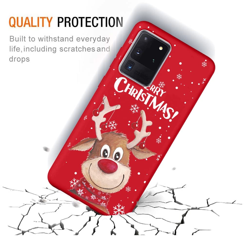 Yoedge Natale Cover compatibile con Samsung Galaxy A53 5G 6,5,Custodia in Silicone Ultra Sottile Rosa con Cartoon Natalizie Disegni,Morbida Antiurto Protettiva Case per SamsungA53 5G,Albero di Natale