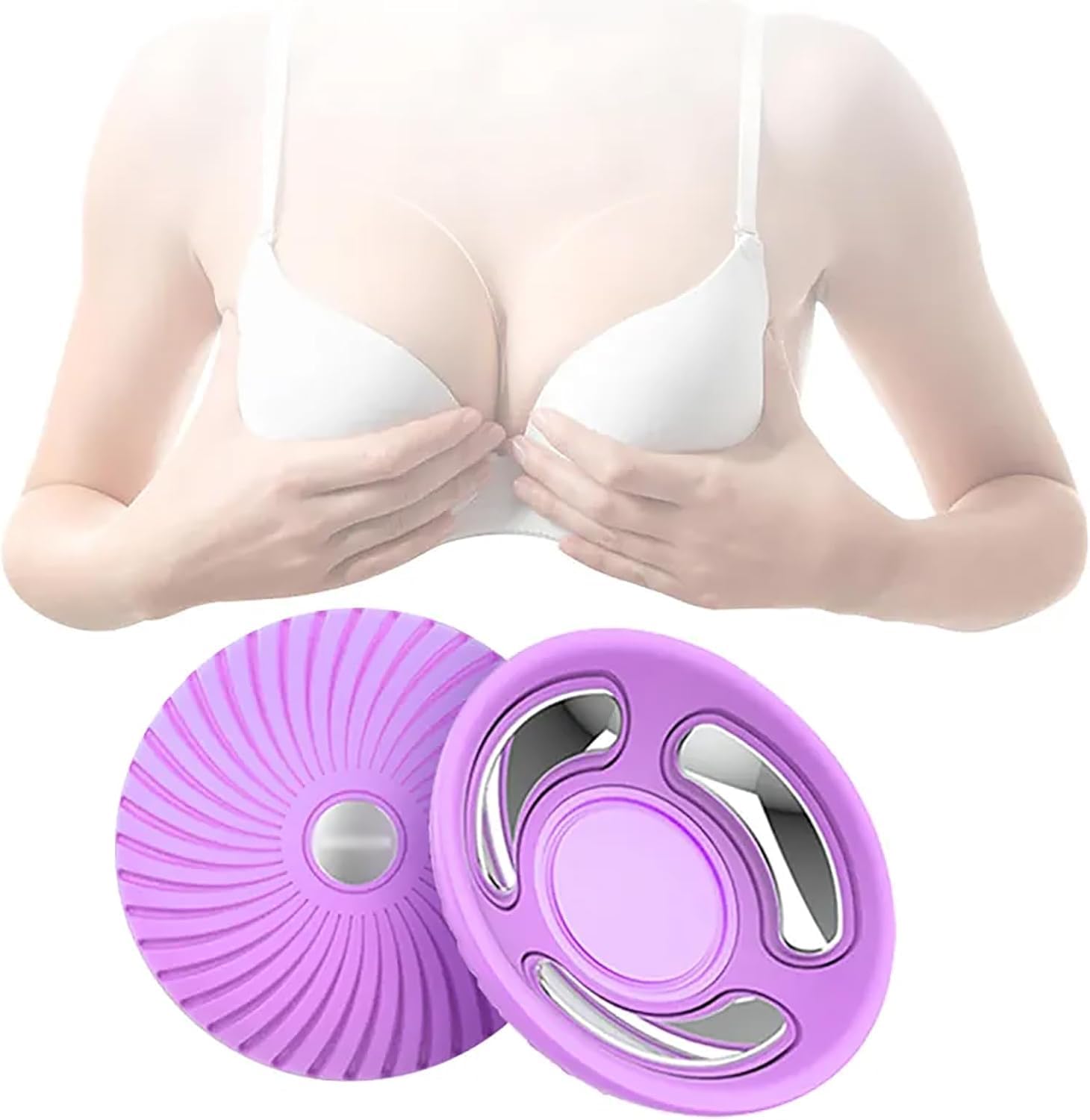 Electric Breast Chest Massager, Vibration Bust Lift Enhancer Machine, 15 Gears Strength Adjustable &15 Minutes Timer, Constant Temperature Hot Compress, for Breast Growth and Prevent The Chest Sagging