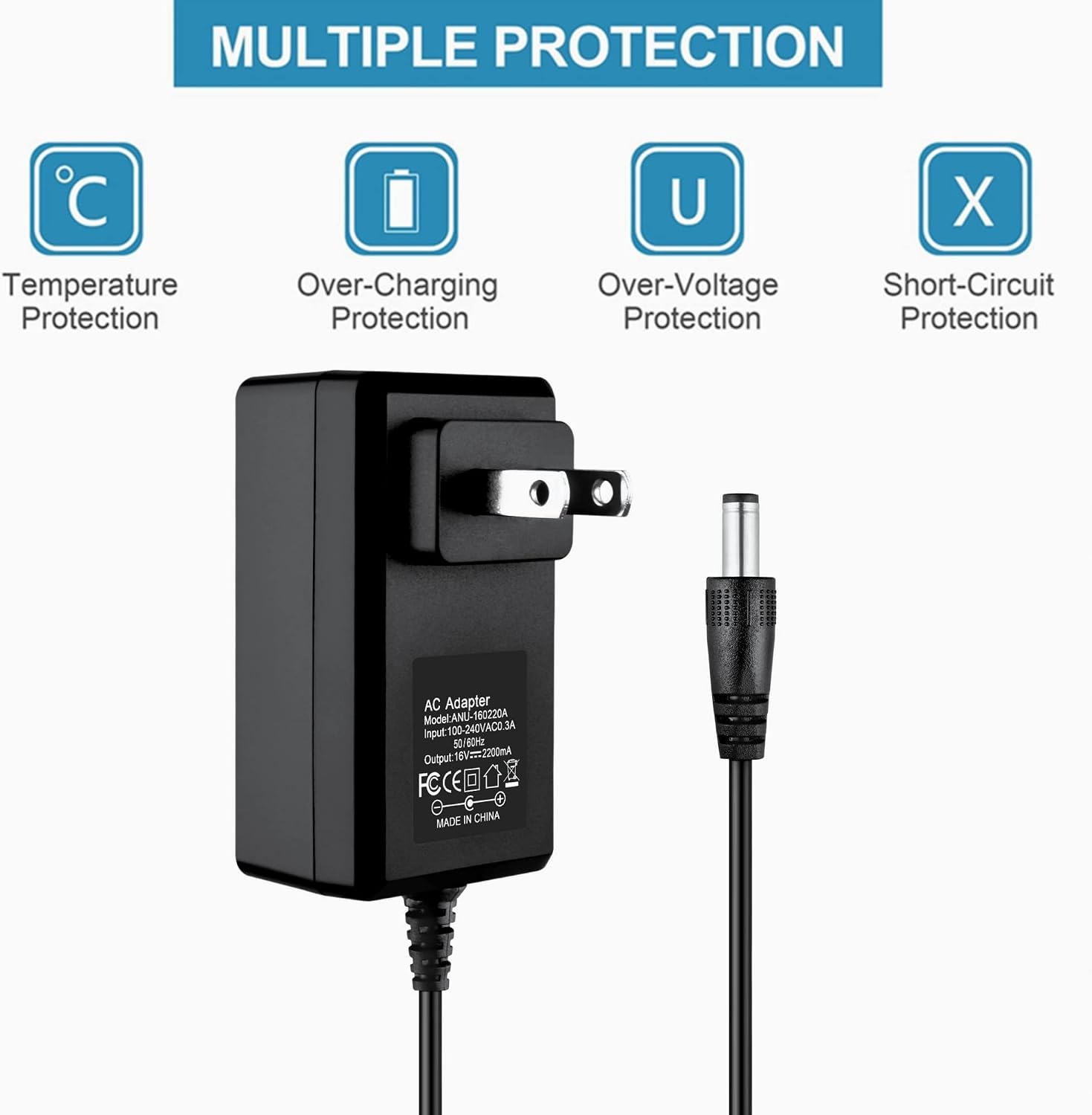 SLLEA 16V AC/DC Adapter Charger for Model IMW645 Bluetooth Speaker Power Supply Cord Cable PS Battery Charger