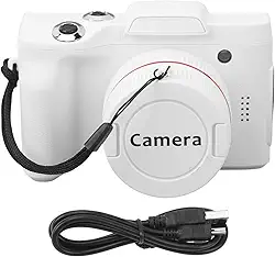 Câmera digital HD, câmera de viagem com foco automático para fotografia, estabilização de vários eixos, câmera inteligente portátil, tela flip de bolso para adolescentes e adultos, vlogging iniciante,