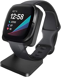 Charger Dock Compatible with Fitbit Sense/Sense 2/Versa 3/Versa 4,Magnetic Charger Stand with 3.1Ft USB Cord,Charging Nightstands Fit for Fitbit Sense/Sense 2/Versa 3/Versa 4 Smartwatch