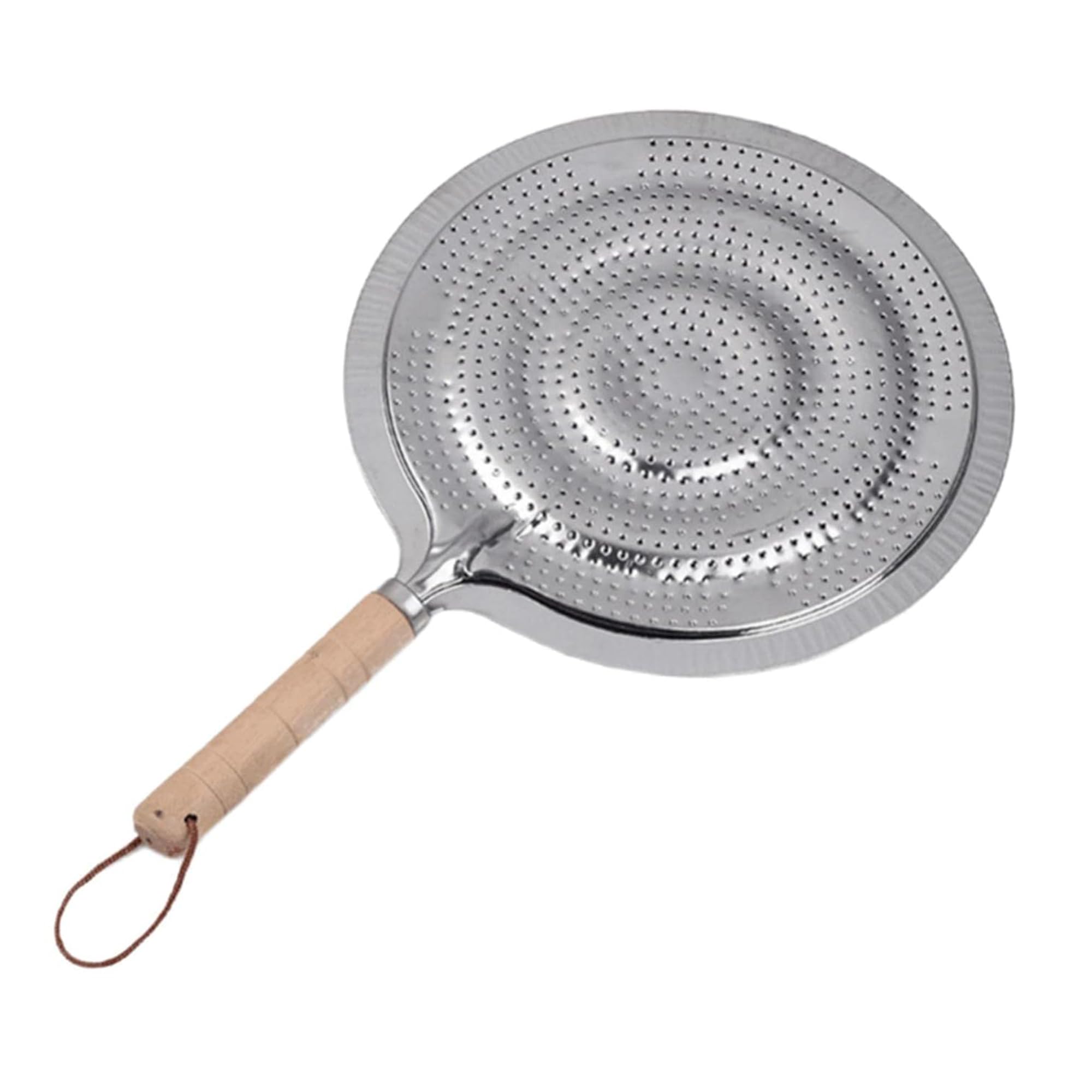 IDEAL PRIME Heavy Duty Stainless Steel Heat Diffuser Roti Jali Roaster with Heat Resistance Wooden Handle Steel Papad Jali Barbeque Item Kitchen Tool Pack of 1