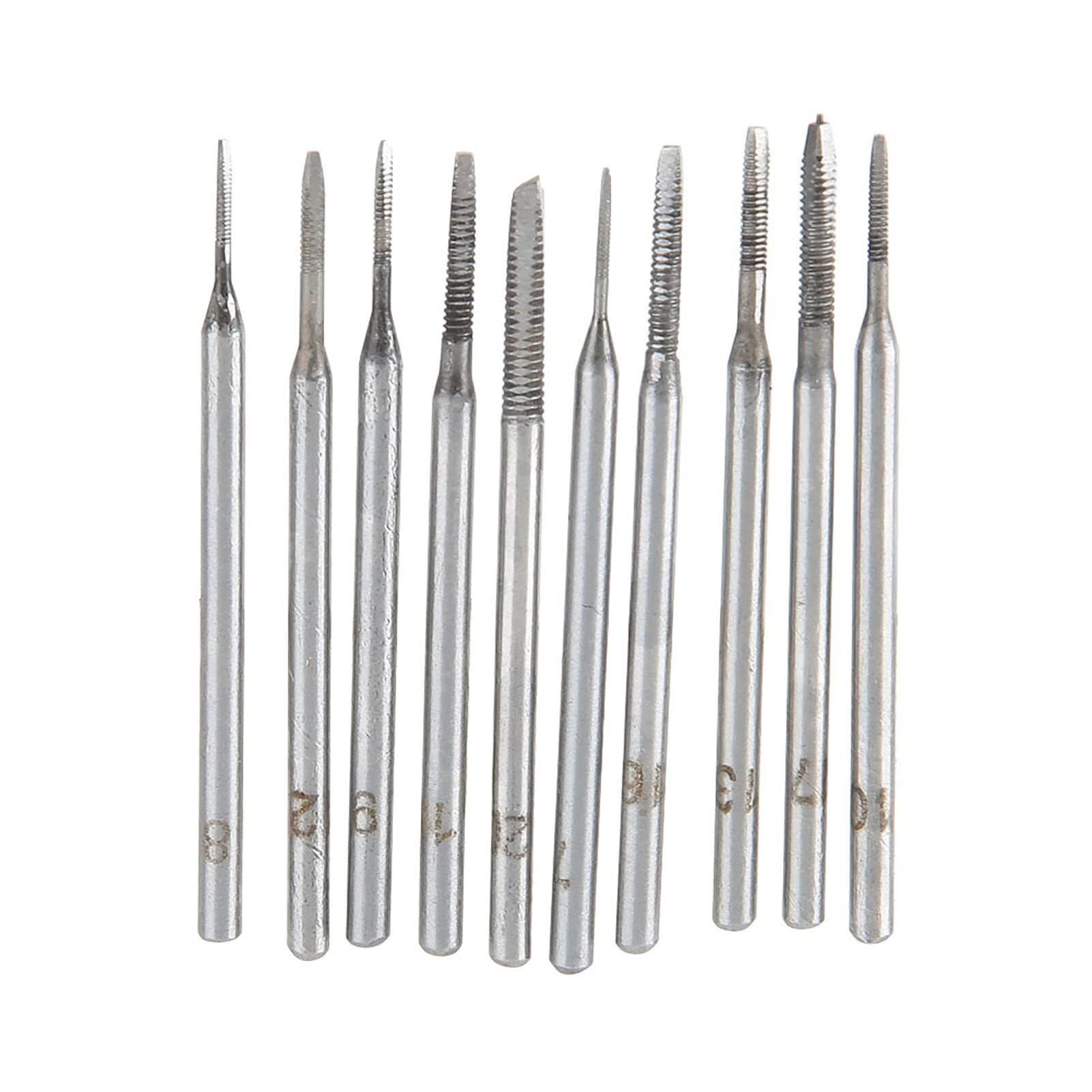 Juego de machos de roscar de acero, herramienta de tallado de machos de roscar de acero de 28 orificios, kit de roscado y corte de roscas, acero para reparación de relojes, kit de roscado y corte de r