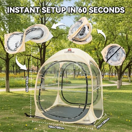 Carpa deportiva pop up para 4 personas beige miniatura 6
