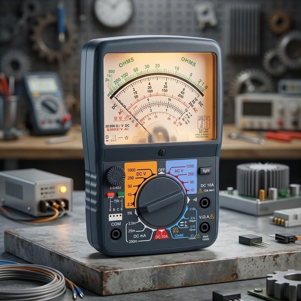 Pointer Multimeter with Light for Low Visibility