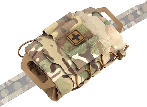 Miniatura 7 de Paquete de botiquín de primeros auxilios de despliegue rápidorápido Bolsa táctica IFAK Sistema de dos piezas Med Roll Carrier Hypalon Handle Bolsa