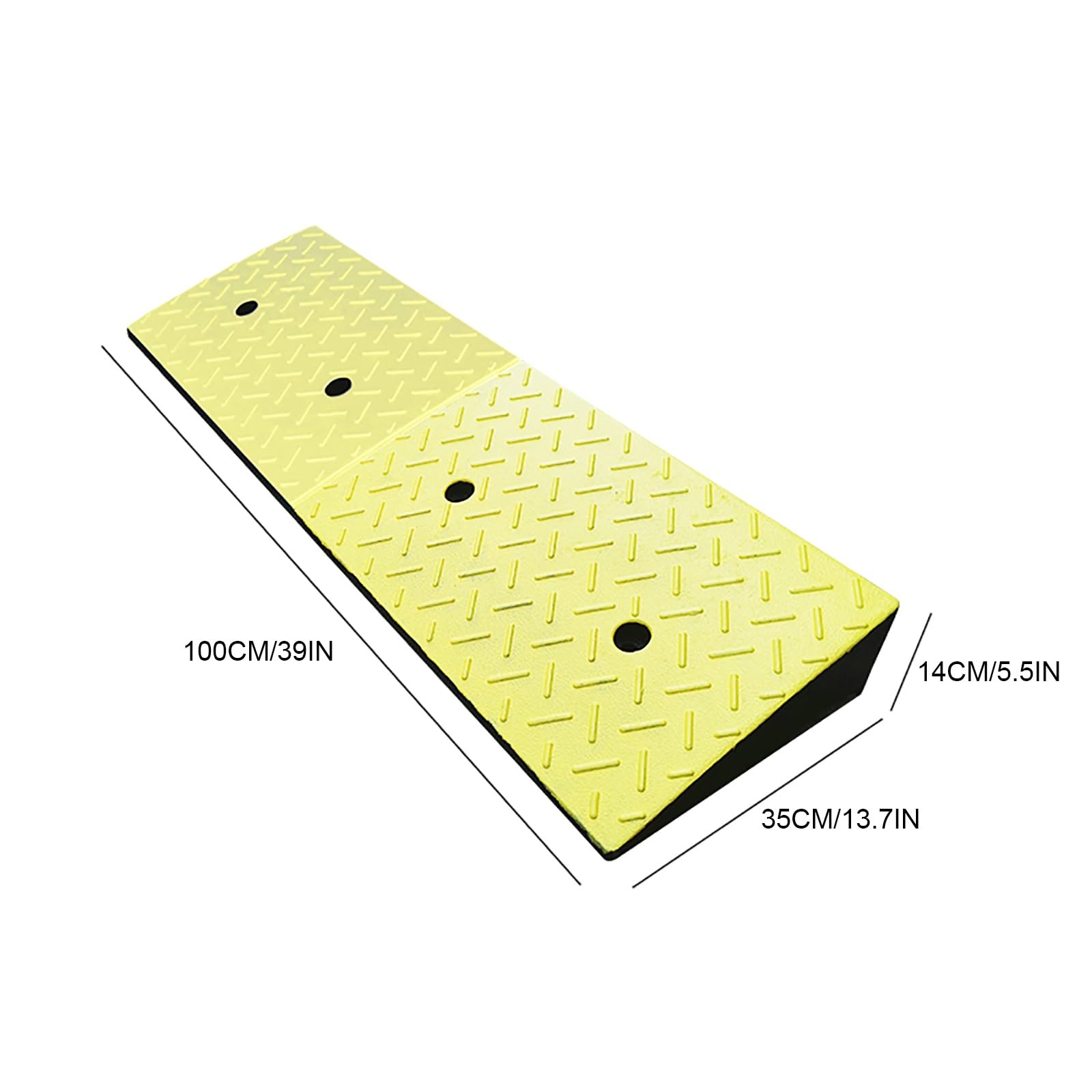 Threshold Ramps for Doorway, Wheelchairs Ramp with Non-Slip Textured Surface for Scooter, Car, Truck, Motorcycle, Dolly, 33000 lbs Load Capacity(100 * 35 * 14CM/39 * 13.7 * 5.5IN)