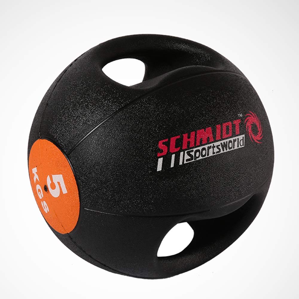 Medizinbälle Fitness Binaural Medizinball, Gummi Biorhythm, Gewichtheben Squat Boxen Trainingsgeräte for Männer Und Frauen Gravity Ball, 3kg-10kg (Size : 5kg)