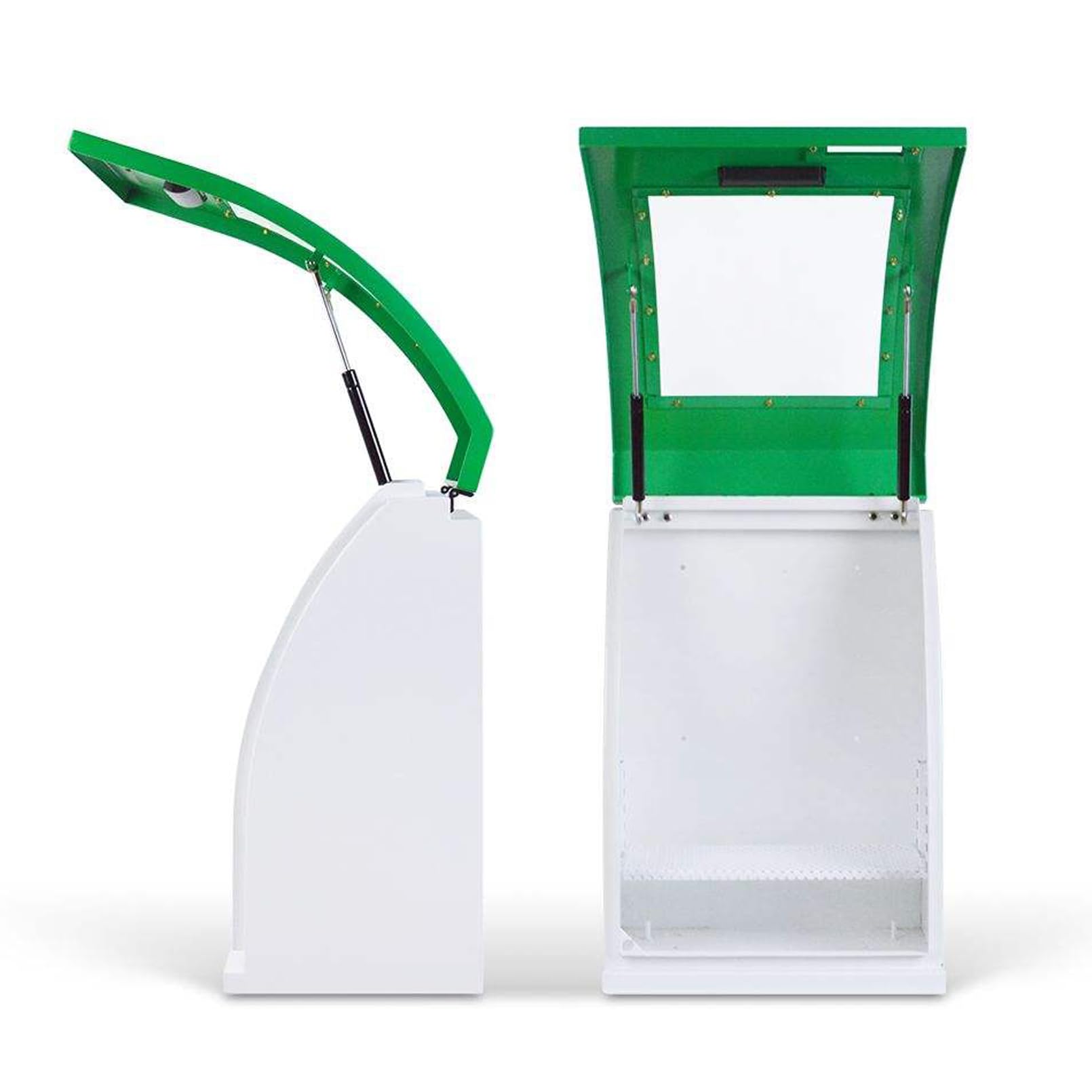 AED-Defibrillator-Aufbewahrungsschrank, gebogener AED-Schrank für den Innenbereich, Cardiac Defibrillator, Aufbewahrung aus Metall und PC-Glas mit Alarm für Zuhause, Schulen, Vereine und Gruppen