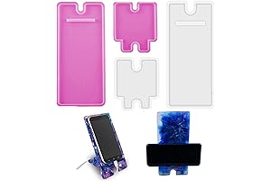 2 Resin Phone Case Molds: Silicone DIY Stand Phone Holder