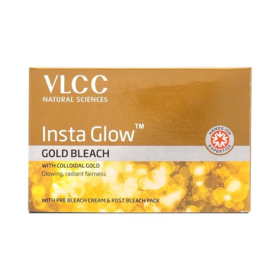 Insta Glow Gold Bleach - 402 g - For Instant Fairness & Glowing Skin with Gold, Turmeric & Saffron