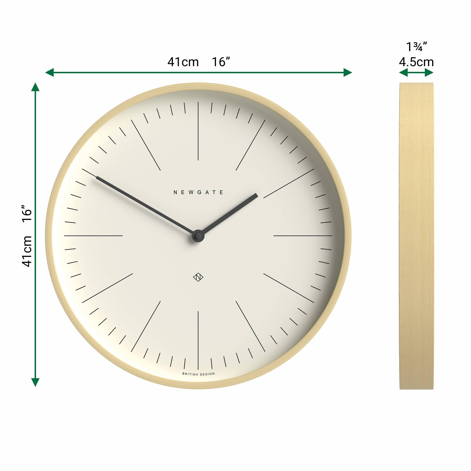 Amazon.com: NEWGATE® Mr Clarke Wall Clock | Large Scandi Inspired