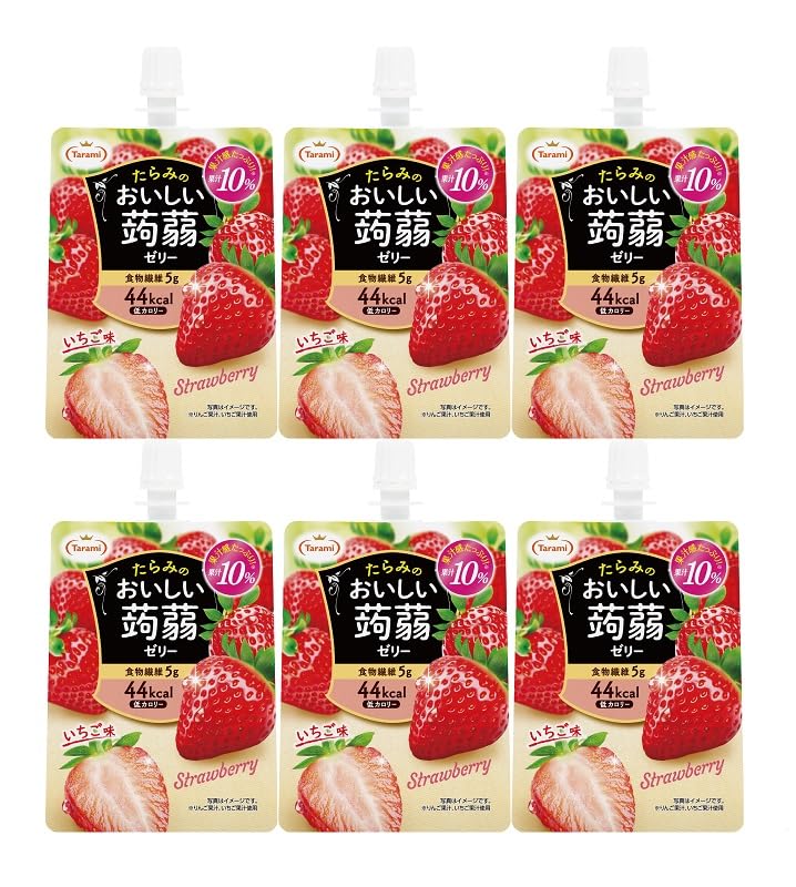 たらみ おいしい蒟蒻ゼリー いちご味 150g×6個