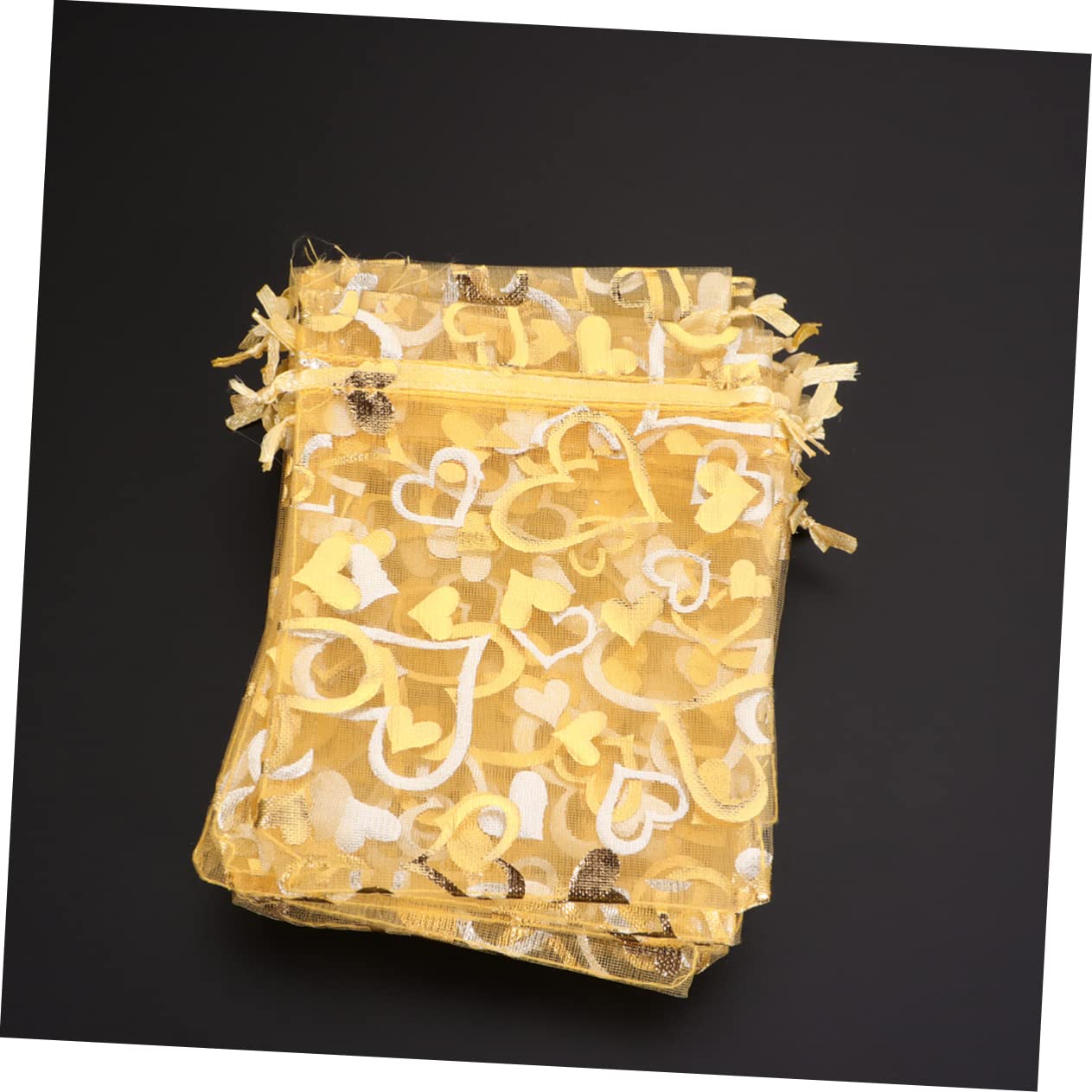 FOMIYES 3 Juegos De Bolsas De Malla Dorada Con Cordón Para Dulces De Fiesta Cumpleaños Bolsas Con Cordón Para Guardar Bocadillos 100 Unidades X 3