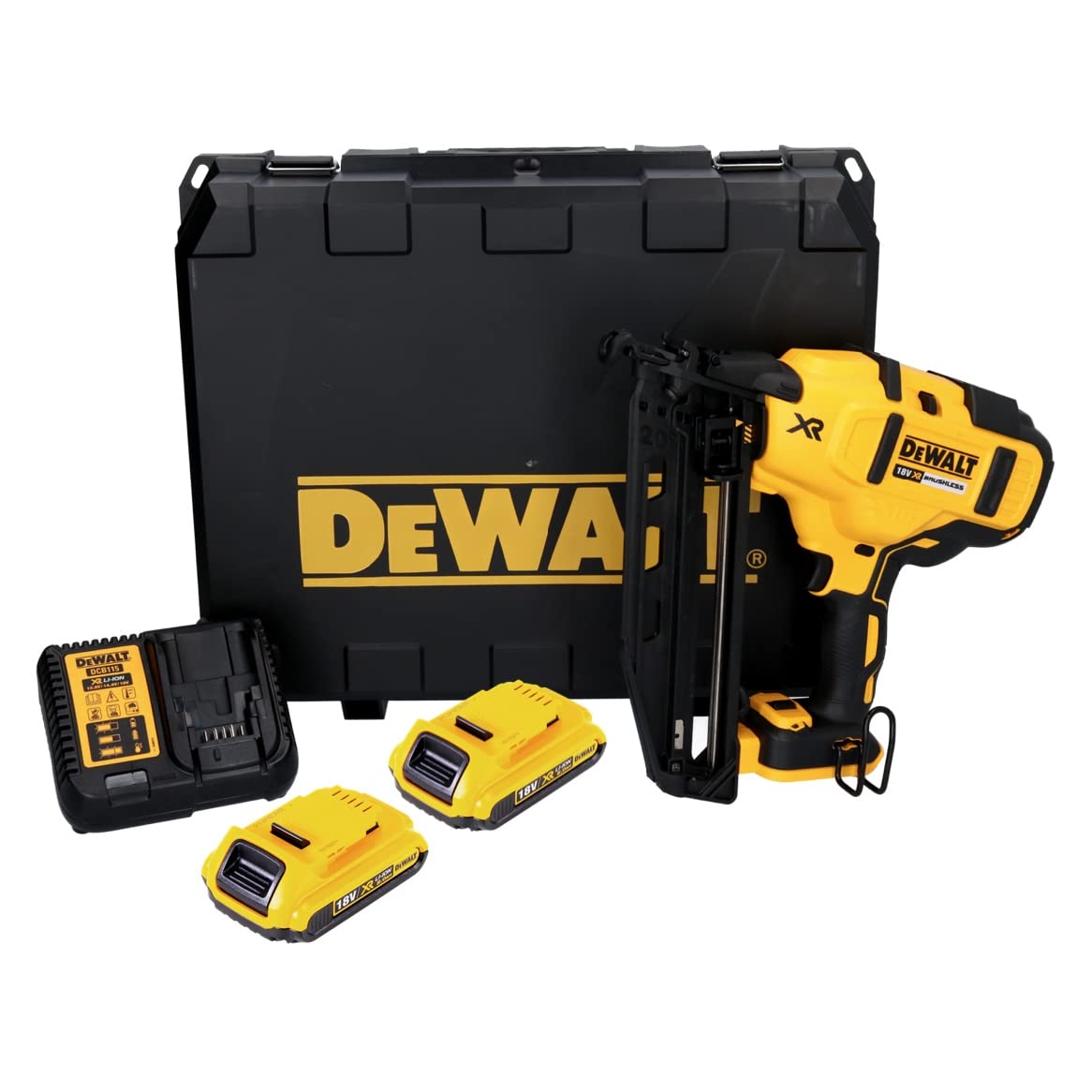 DEWALT DCN660D2-QW, cloueur de finition sans fil, 18V, 16 Ga, sans gaz