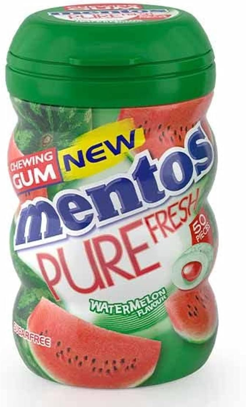 Mentos Pure Fresh Watermelon Flavour Chewing Gum Sugar Free 50pcs
