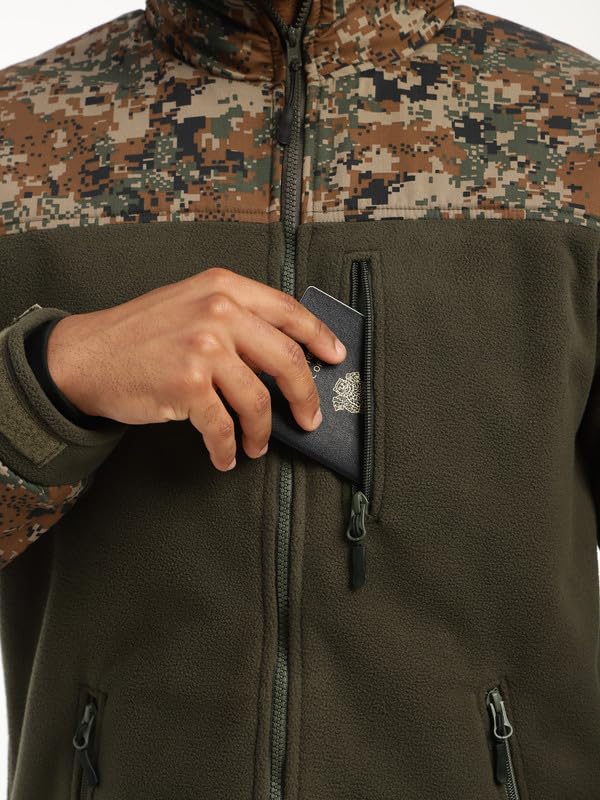 Image of MOUNTMILLER Men's Ripstop Dual Superbond HLKN Fleece Tactical Jacket | Water Repellant | Multi-Pocket | Abrasion-Resistant | Ideal for Outdoor, Hiking & Trekking