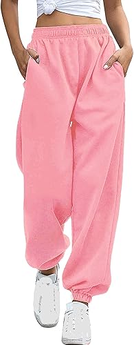Kisswow Womens High Waisted Sweatpants Gym Jogger Lounge Pants with Pockets