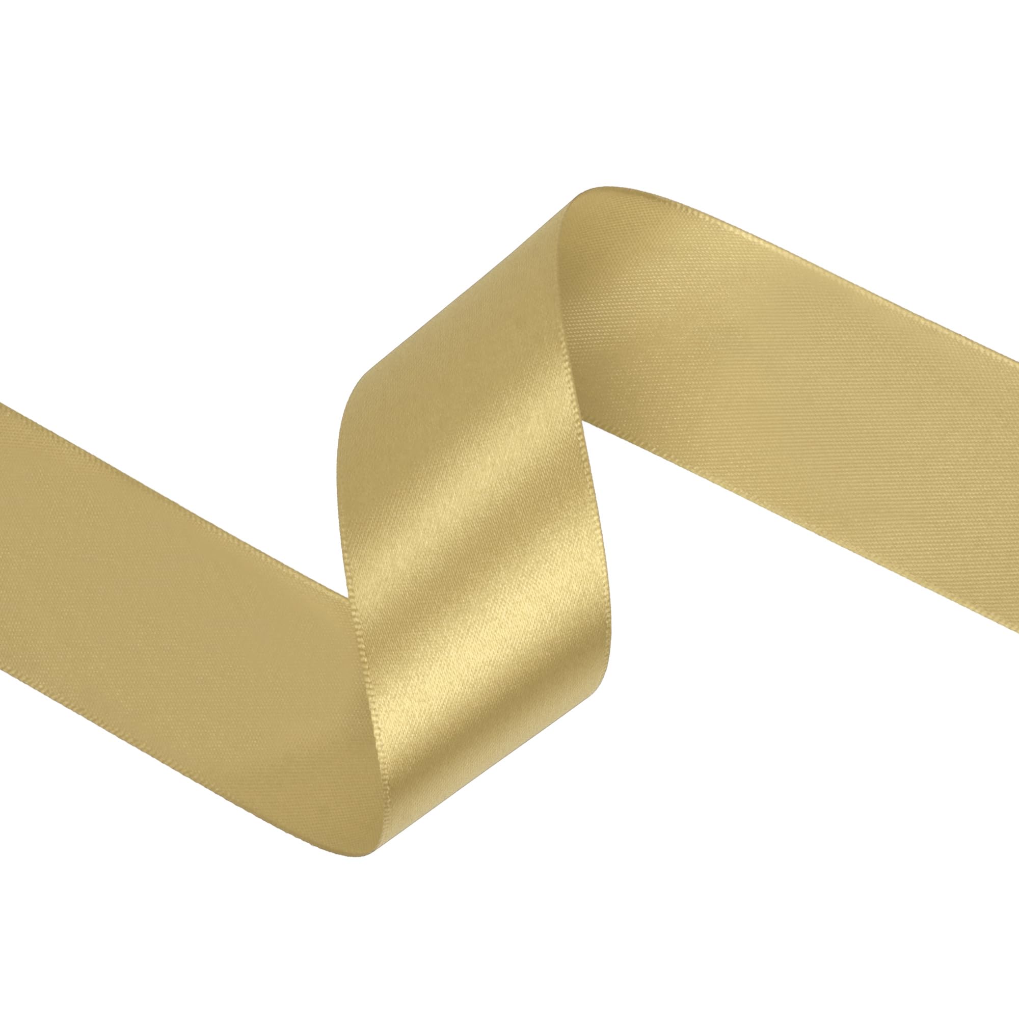 Kryvus Champagne Gold Satin Ribbon, 38mm x 22M Single Face Champagne Gold Ribbon - Image 2