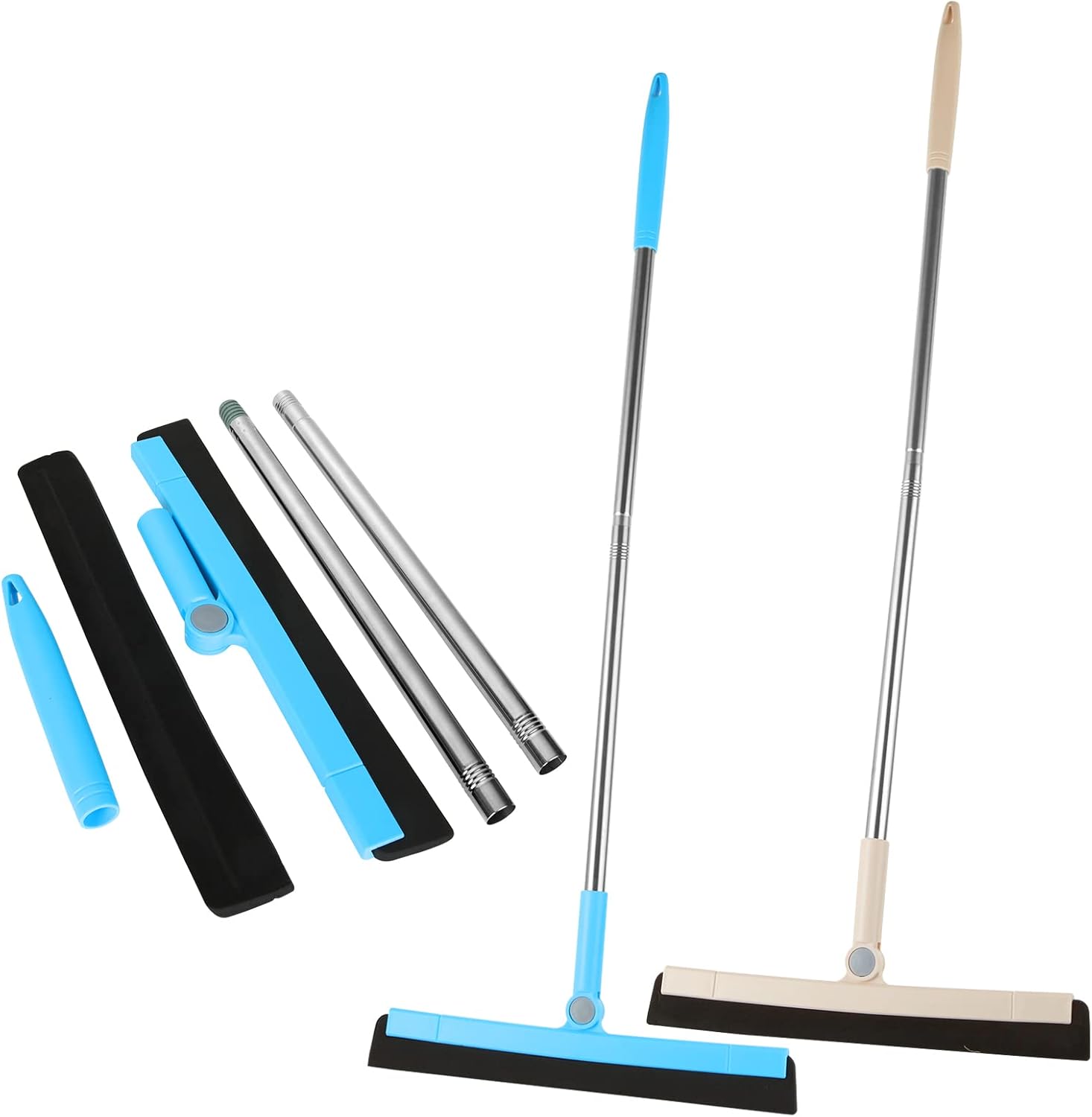 GOYADA 2 Sets Floor Squeegee for Wet Room, Squeegee Shower Cleaner with