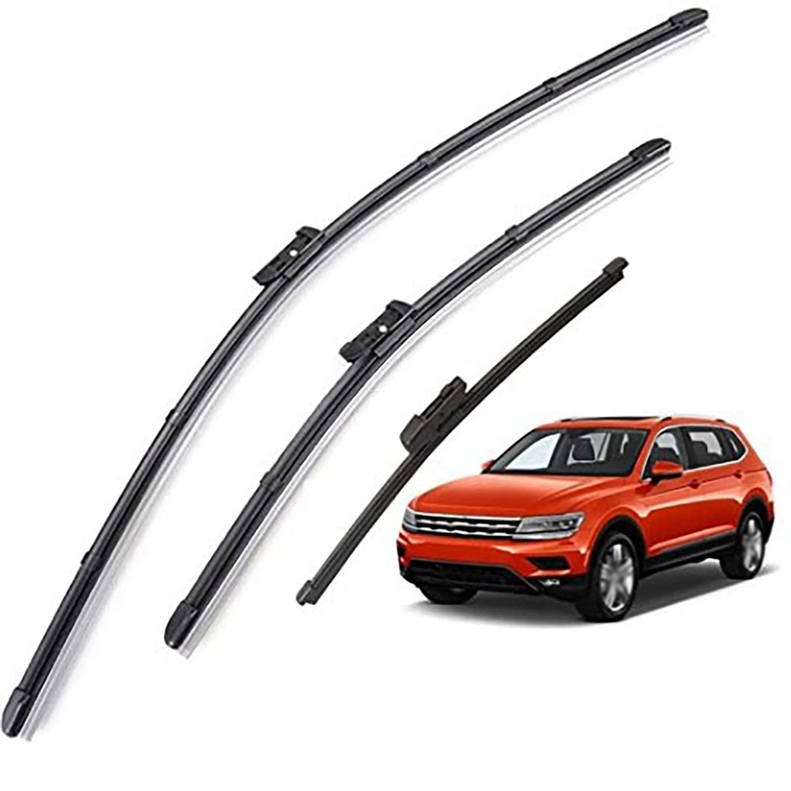 Spazzole per Tergicristalli per Auto, Compatibile per Volkswagen VW Tiguan 2017-2024, Striscia in Gomma Naturale, Spazzole per Vetri del Parabrezza