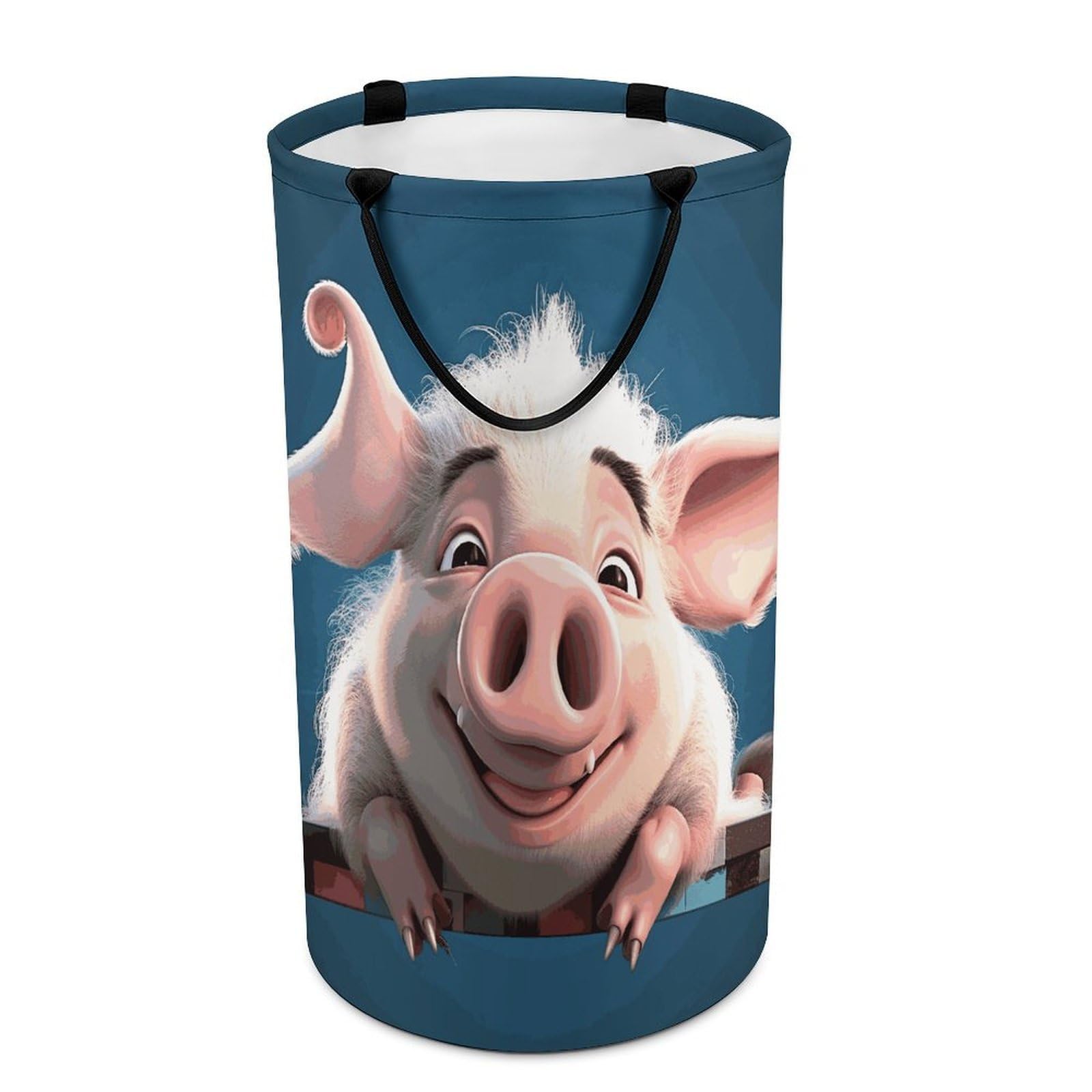 Adfgyerh Style Smiling (22) Laundry Basket ，Foldable Waterproof Model ，Laundry Hamper ，Handles On Both Sides Easy To Move ，Storage Basket For Bedroom, Bathroom, Dorm, Laundry Room.