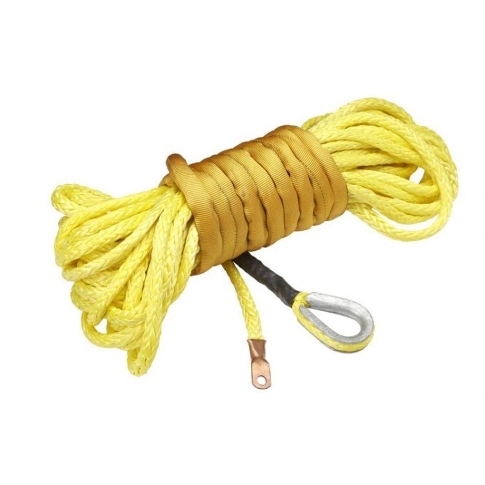 Winch Rope, 14mm 30meters Synthetic Winch Rope(Giallo)