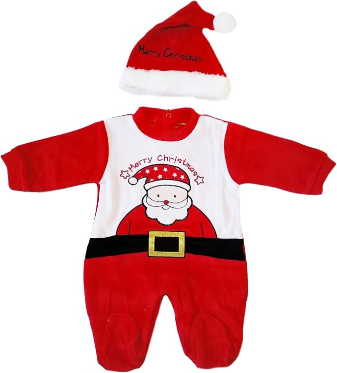 Toocool - Bambino Neonato Tutina Babbo Natale Pagliaccetto Cappello Body  Nuovo XNO-387 [18/24,Rosso] : Amazon.it: Abbigliamento