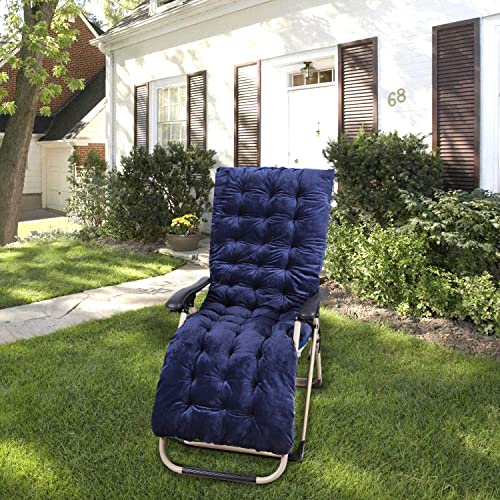Redcamp Chaise Lounge Chair Cushion For Patio Furniture, Thicker Soft Comfortable Zero Gravity Chair Pad For Outdoor Indoor Home Office, Blue 65"X21" #TOP6