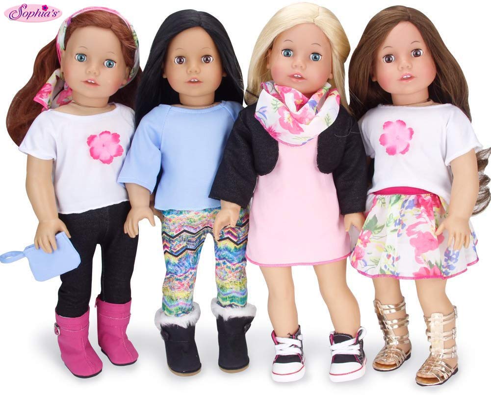 Buy Sophia's 18 Inch Doll Sized Mix and Match Spring Set Blue and Pink