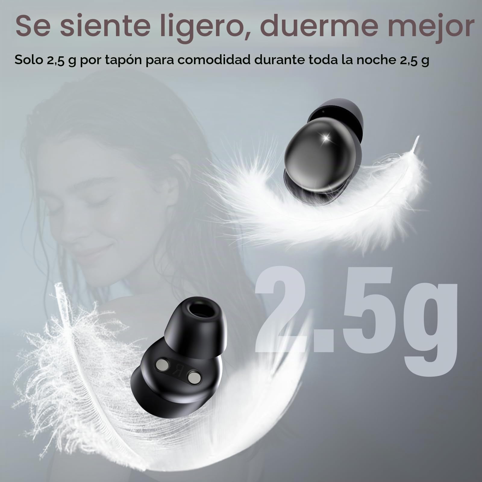 Auriculares Inalámbricos para Dormir, Bluetooth 5.4, True Wireless, 6 EQ, 48H