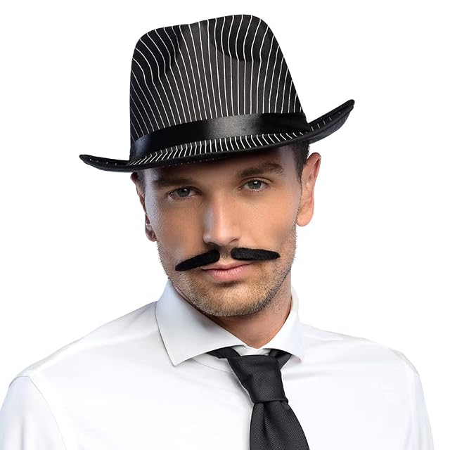Boland 01801 - bigote Gangster, un tamaño, negro
