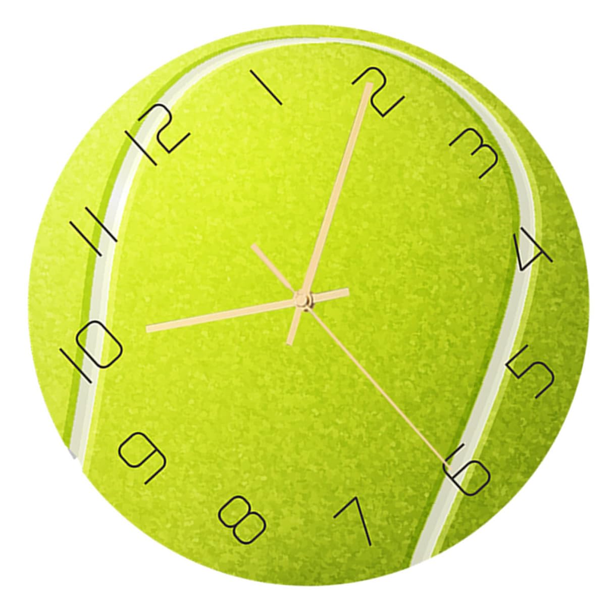 Horloge murale tennis silencieuse Jojofuny en acrylique noir pour salon