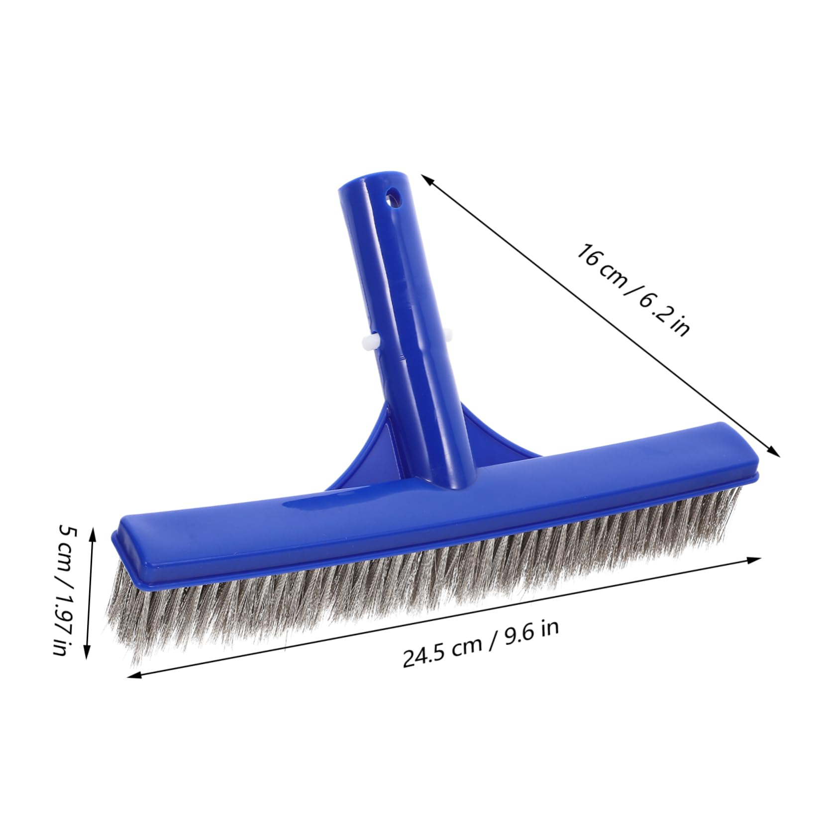 SEWOART Swimming Pool Brush Heavy Duty Metal Brush Easy Storage Comfortable for Long Use
