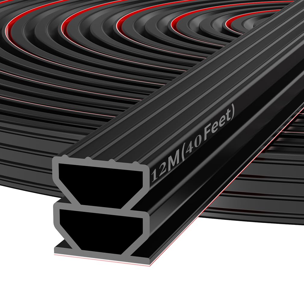 Sealing Tape, Self-Adhesive Door Seal, Door Seal, Rubber Window Seal, Rubber Seal, Door Sealing Tape (Black-1 cm x 12 m)