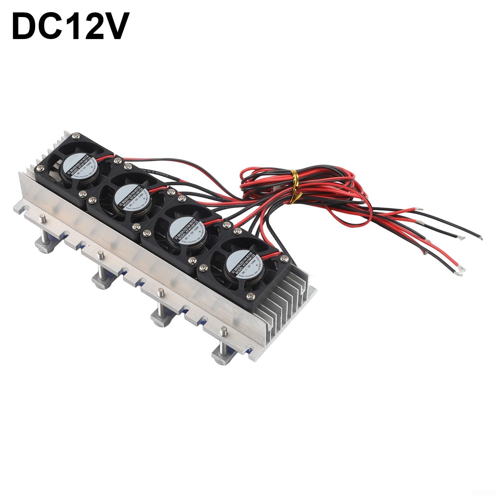 Semiconductor Peltier chłodnica 288 W, chłodzona wodą, termoelektryczny moduł chłodzący 12 V do przestrzeni 20 l, aluminium, tworzywo sztuczne, cicha praca z wlotem i wylotem