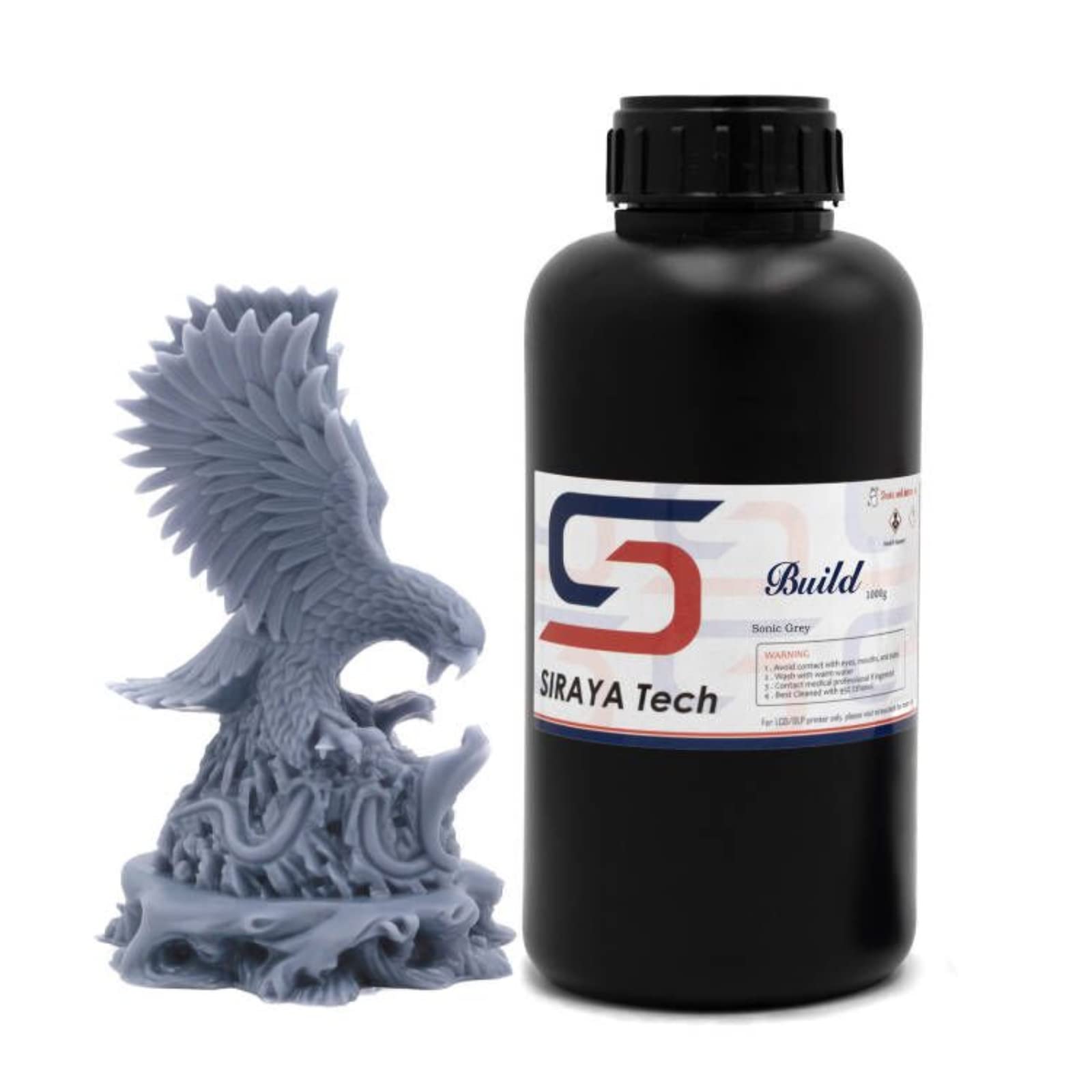 Siraya Tech Build 3D Printer Resin High Resolution Non-Brittle Tappable Engineering Resin 405nm UV-C