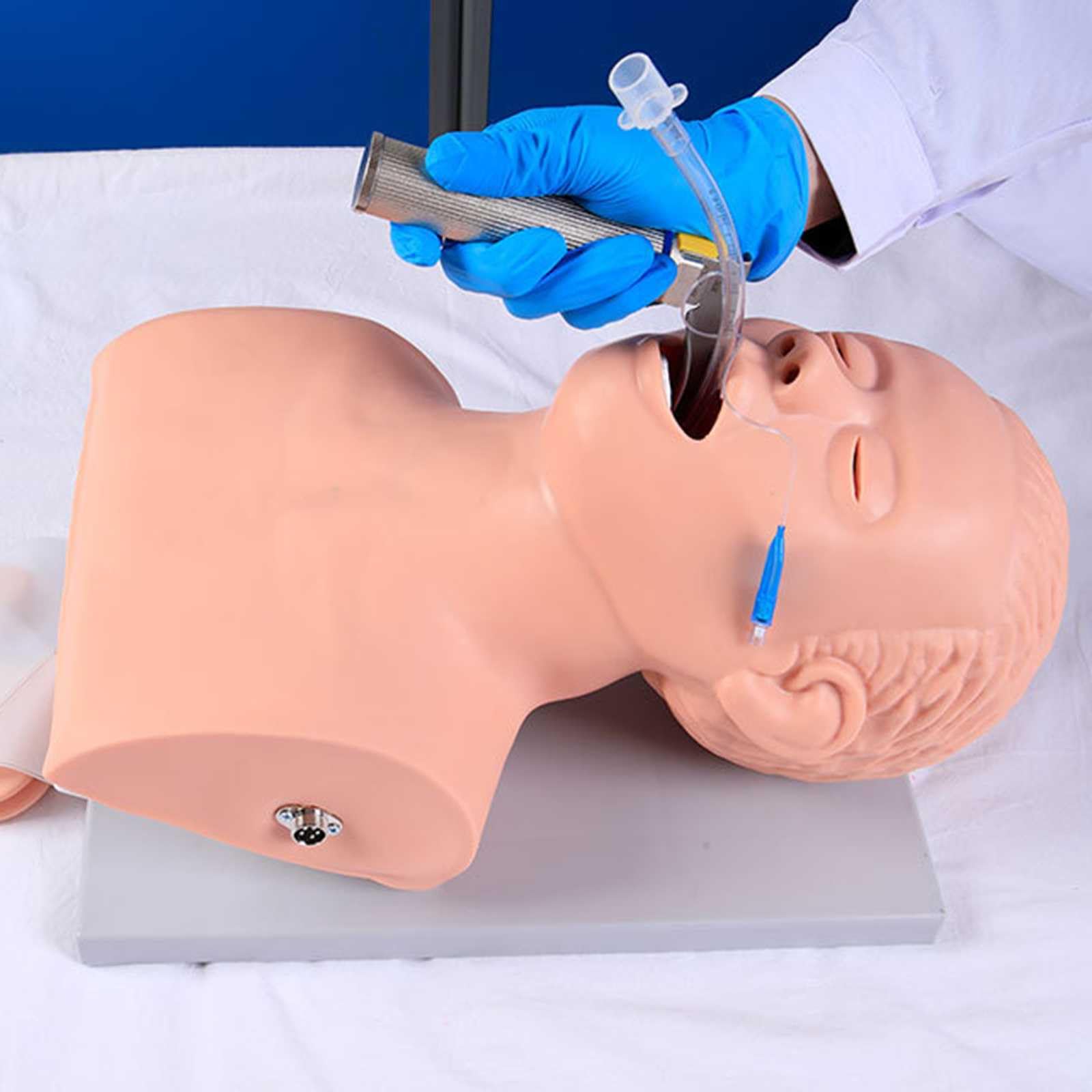 3 Juegos Modelo de Enseñanza de Maniquí de Intubación para Adultos con Alerta Electrónica y Bolsa de Almacenamiento para Práctica de Formación en Intubación Oral e Intubación Transnasal