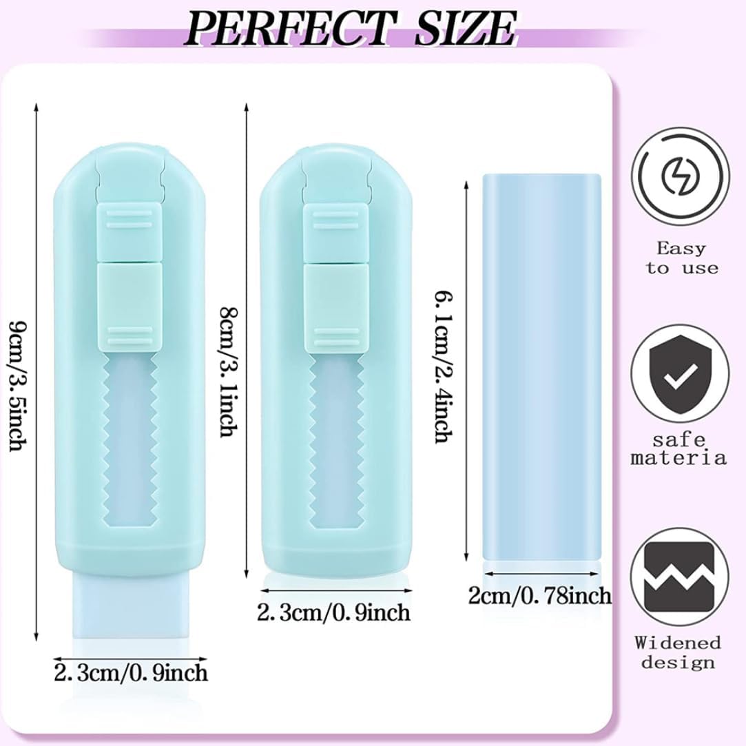 Paquete De 4 Gomas De Borrar Retráctiles Deslizantes, Varios Colores Suaves, Gomas De Borrar Estéticas Con Funda De Plástico Para Estudiantes Y Niños