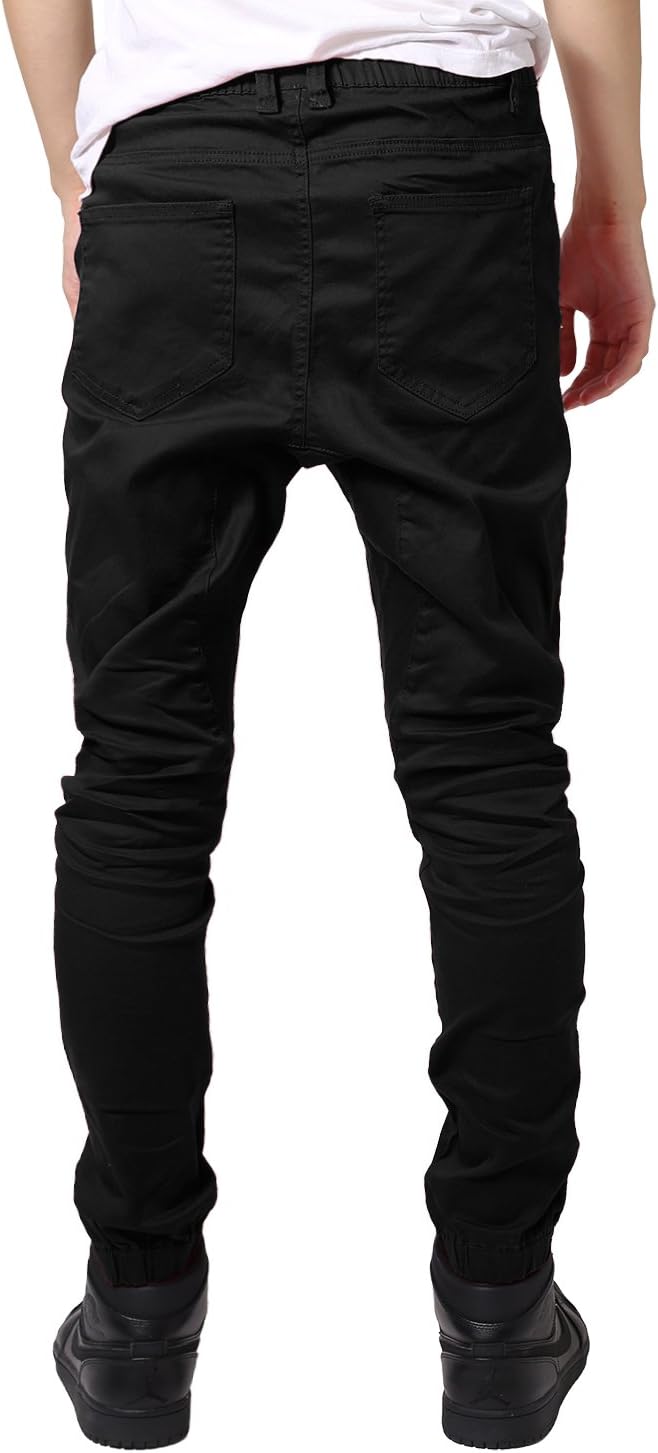 Allsense Men's Slim-Fit Twill Drop-Crotch Jogger Pants - Image 3