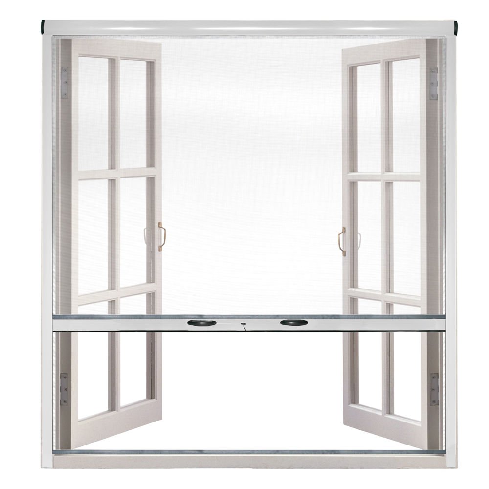 iperbriko Zanzariera a Rullo riducibile per Finestra Verticale Easy UP Bianca 60x150 cm