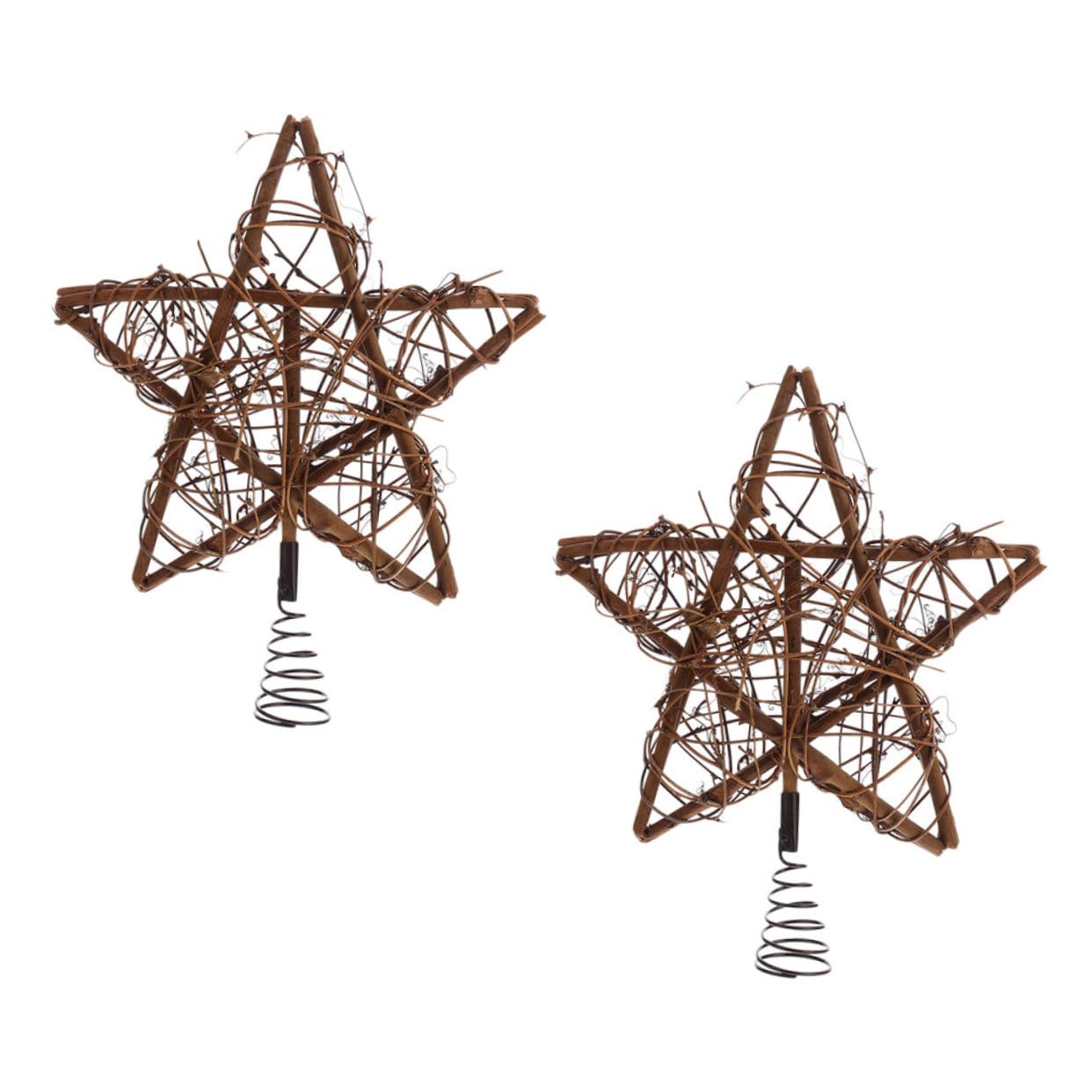 2stücke Weihnachtsbaumspitzen Fünfzackiger Stern Weihnachtsbaumdeko Christbaumschmuck Partydeko-zubehör für Weihnachtsbaumspitze Stern Zufälliger Stil