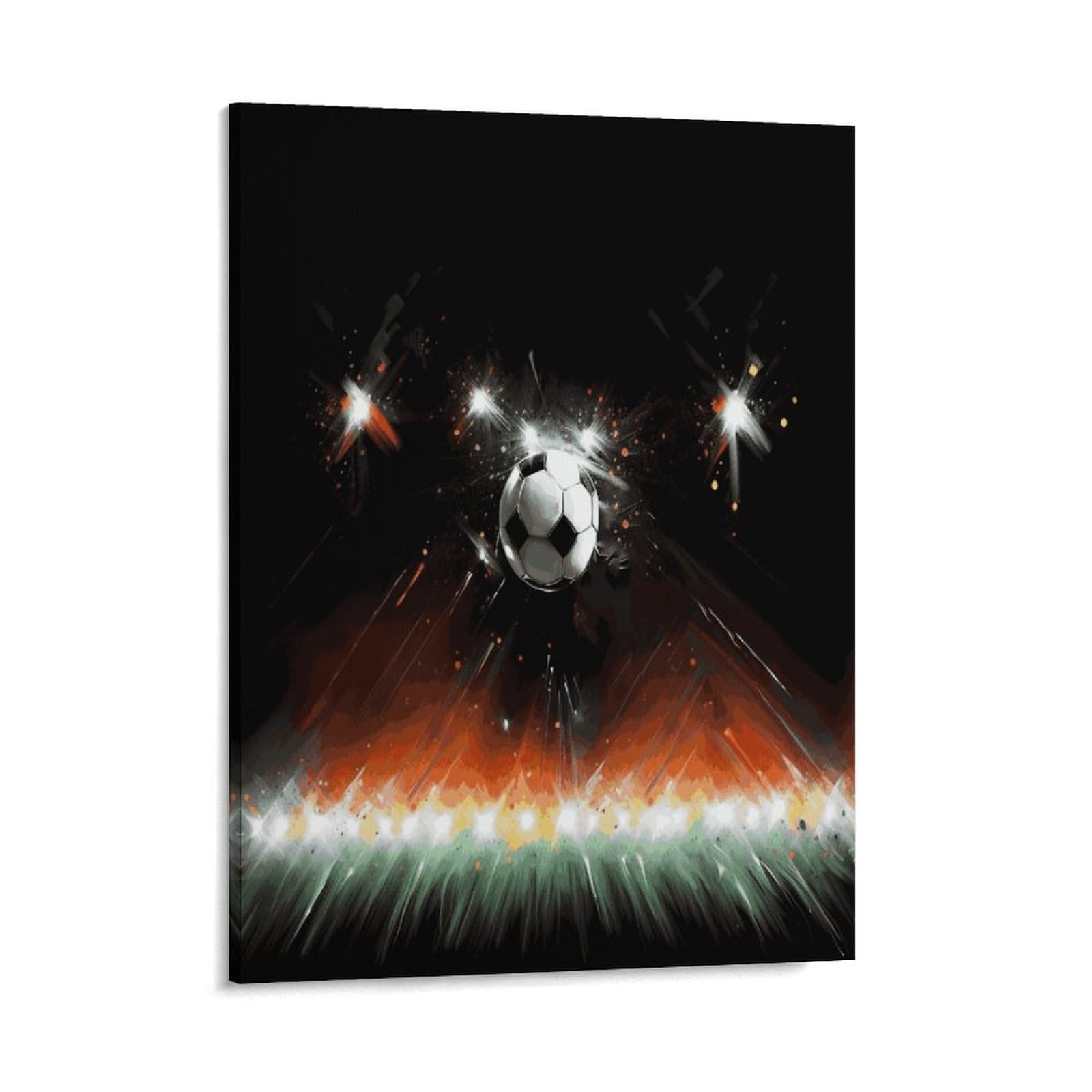 Adfgyerh Style Soccer Painting Wall Art Framed,Canvas Prints Ready To Hang Home Decor,Canvas Wall Art For Living Room Hallway Office Wall Decor 08X10inch(20X25cm)