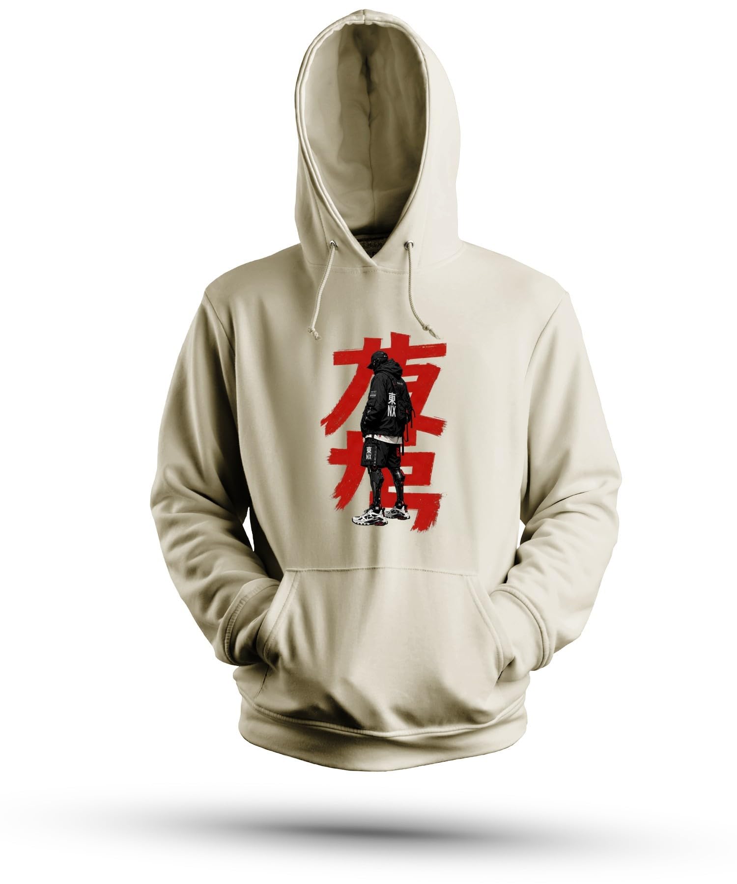 Cyberpunk Techwear Cyborg Japan Y2K - Felpa con cappuccio | Robot futuristico fantascientifico manga Otaku Tokyo regalo estetico scuro meccanico gaming
