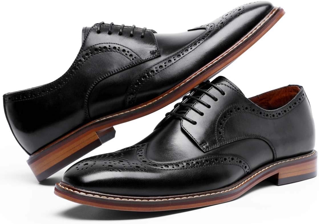 エコー] メンズ 外羽根 本革 プレーントゥ ビジネスシューズ ST