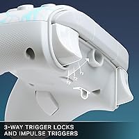 Vista 5 de PowerA Advantage Wired Controller for Xbox Series X S - Arctic Ice, gamepad, hall effect thumbsticks, gaming controller, USB-C, Works with Xbox One